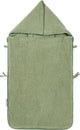 Chancelière bébé en peluche Meyco - vert olive - 40x82cm