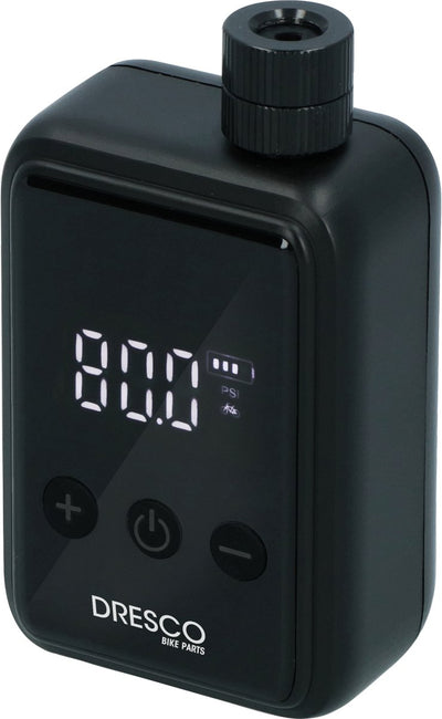 Pompe à vélo électrique Dresco compacte - 125 psi - rechargeable USB-C - pour vélo, moto et ballon - avec housse de protection