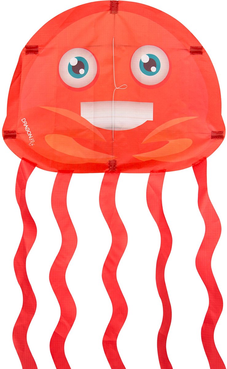 Cerf-volant libellule - animaux marins - rouge