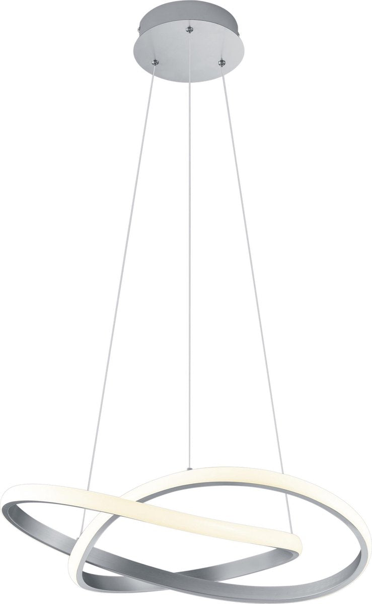 Rl vis votre cours de réalité lumineuse - lampe suspendue - nickel mat - incl. 1x SMD 27,5 W - dimmable avec interrupteur - montage au plafond - ne convient pas aux variateurs externes - réglable en hauteur