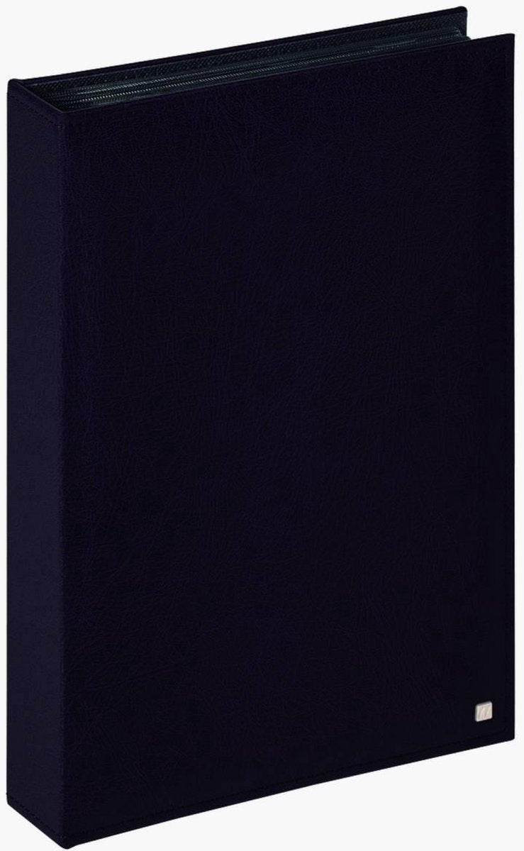 Walther me-287-b deluxe - album mémo - format 22 x 31 cm - pages blanches - 200 photos 13 x 18 cm - noir