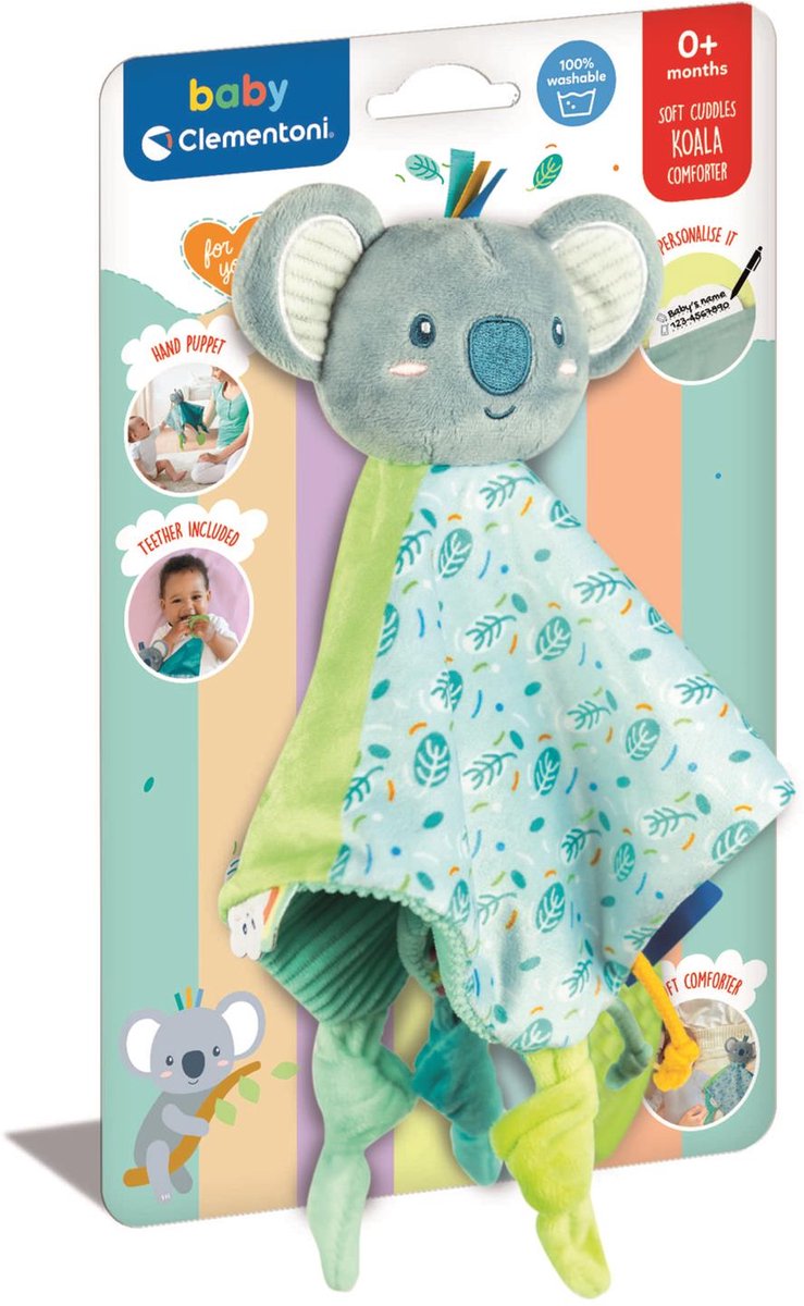 Clementoni - doudou koala - doudou tout doux - sensoriel - cadeau maternité - dès 0 mois