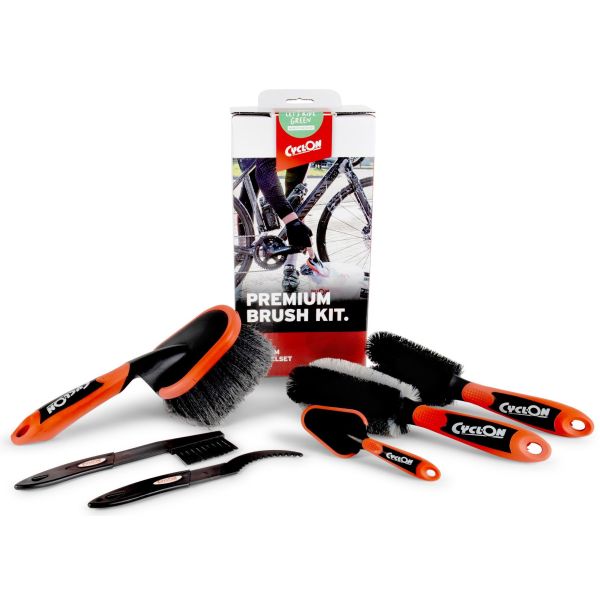 Ensemble de brosses Cyclon pour le nettoyage des vélos dans un sac