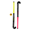 Hockeyset avec balle en sac rose jaune