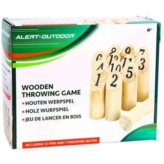 Alerte jeu de lancement en bois extérieur avec réseau de stockage pratique