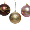 Decoris Boules de Noël mix 12 pcs or, rouge et rose