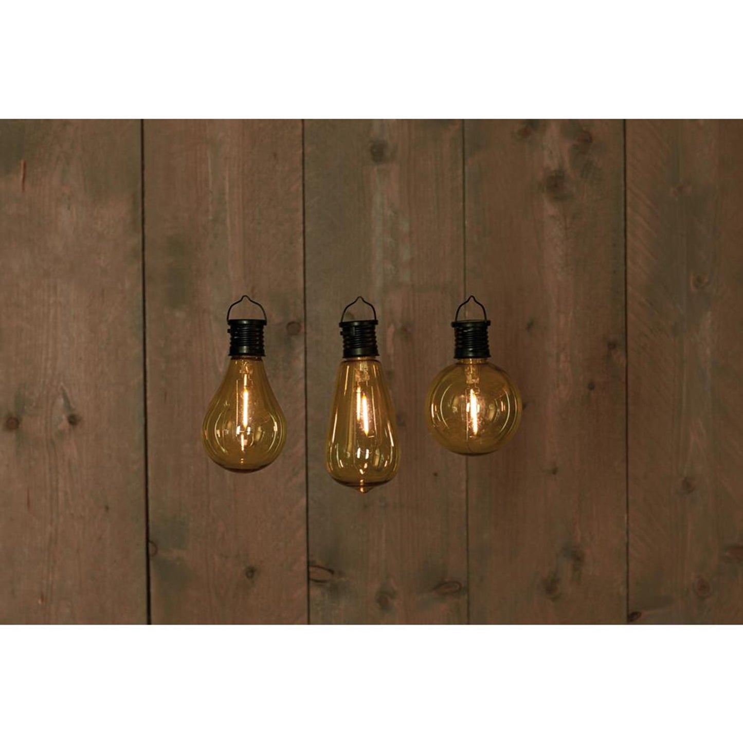 Lampe solaire rétro à filament Anna's collection noire