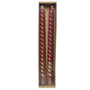 Decoris bougie de dîner tourbillon sang de bœuf paillettes 2 pcs