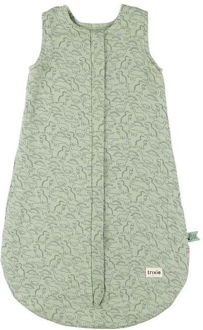 Gigoteuse bébé Trixie sans manches 70cm - coton vert dinosaure audacieux.