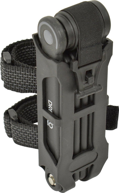 Serrure pliante Dresco - serrure compacte grâce à la construction à charnière - 6 éléments - avec support de cadre pratique avec fermeture Velcro - longueur 85 cm éléments trempés de 55 mm d'épaisseur