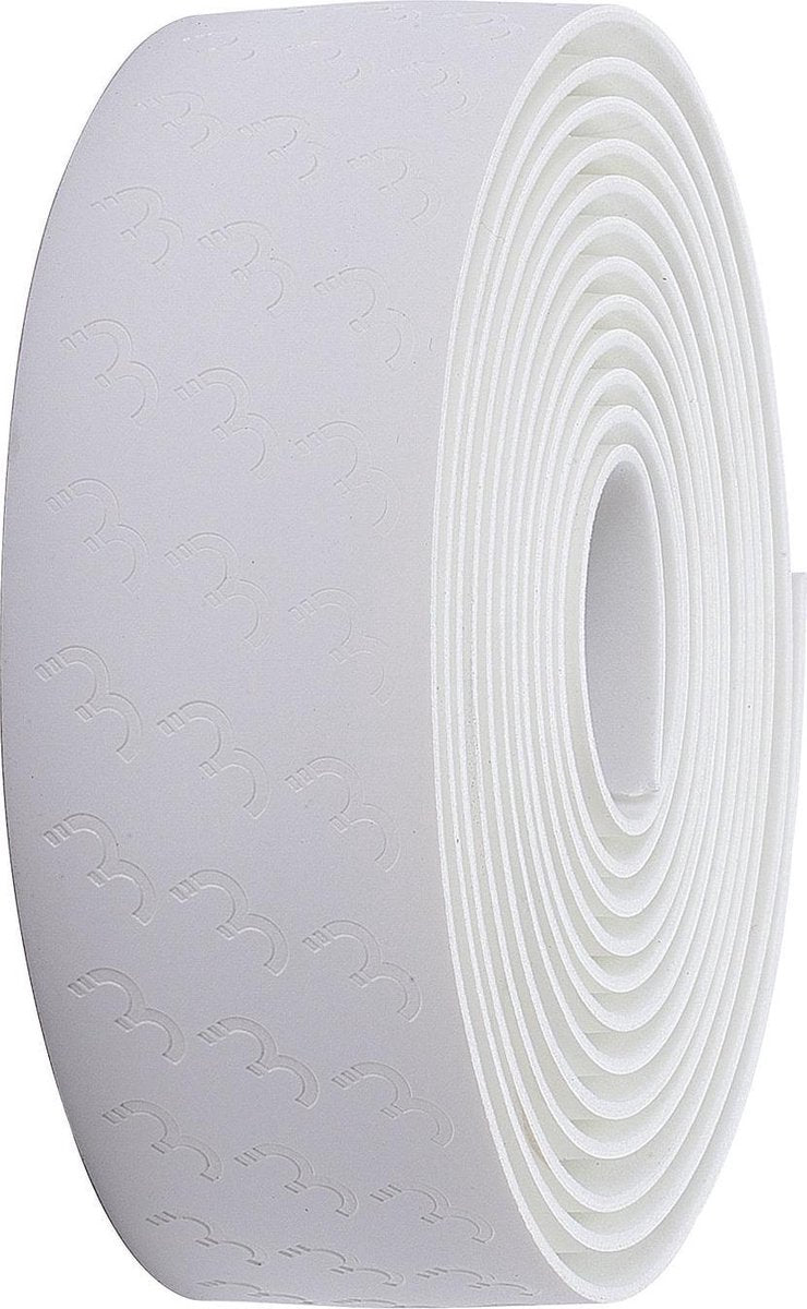 Ruban de guidon Bbb cycling vélo de course - adhérence maximale - ruban de guidon autocollant - longueur : 200 cm - épaisseur : 2,5 mm - incl. capuchons de guidon - blanc - ultraribbon bht-15