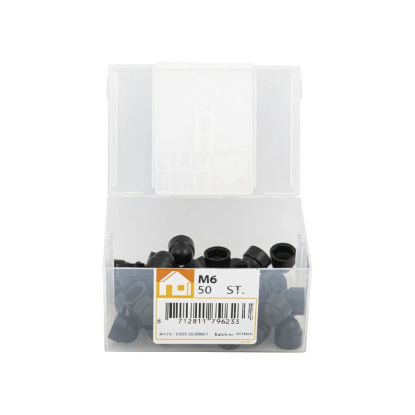 Couvrir le capot Moer M6 Pasque en plastique noir 50 pcs.