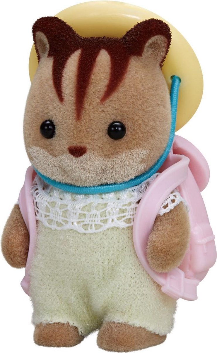 Sylvanian family 5406 bébé écureuil noyer - figurine en peluche veloutée