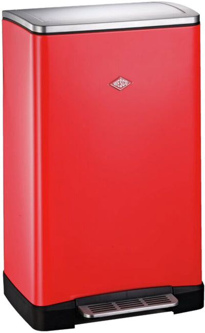 Séparateur de déchets Wesco big double boy | 36 litres | poubelle à pédale duo (2x18 litres) | métal - rouge | poubelle