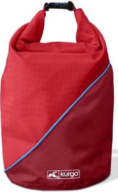 Sac Kurgo pour nourriture et snacks pour chiens - emballage alimentaire hermétique et étanche - porte-croquettes - capacité 2,2 kg - rouge piment