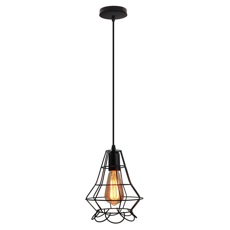 Homestyle Pro Homestyle MK012-B Lampe suspendue industrielle 19x22 cm Black Metal