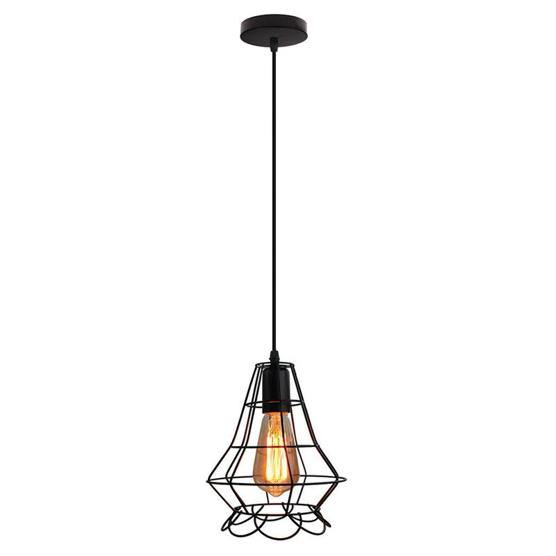 Homestyle Pro Homestyle MK012-B Lampe suspendue industrielle 19x22 cm Black Metal