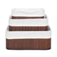 Homestyle Pro Homestyle Bamboo Storage Paniers 3 pièces Brown White