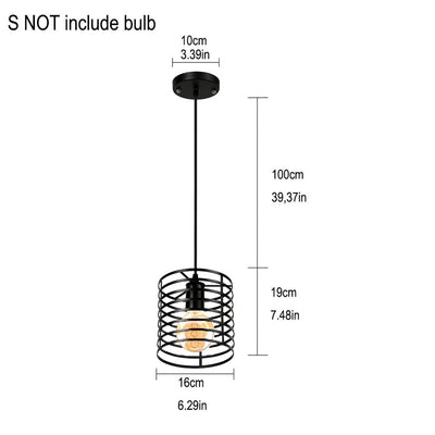 Homestyle Pro Homestyle MK014-B Lampe suspendue industrielle 16x19 cm Black Metal