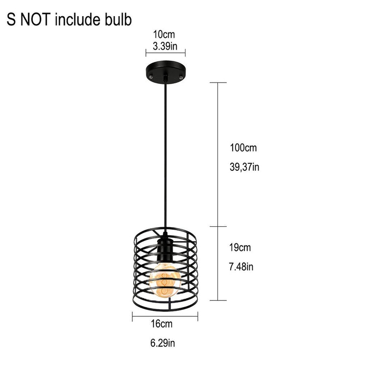 Homestyle Pro Homestyle MK014-B Lampe suspendue industrielle 16x19 cm Black Metal