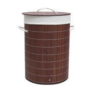 Homestyle Pro Homestyle Roundable Bamboo Bamboo Banket 35x50 cm Brun blanc - afbeelding 1