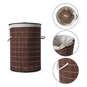 Homestyle Pro Homestyle Roundable Bamboo Bamboo Banket 35x50 cm Brun blanc - afbeelding 2