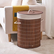 Homestyle Pro Homestyle Roundable Bamboo Bamboo Banket 35x50 cm Brun blanc - afbeelding 3