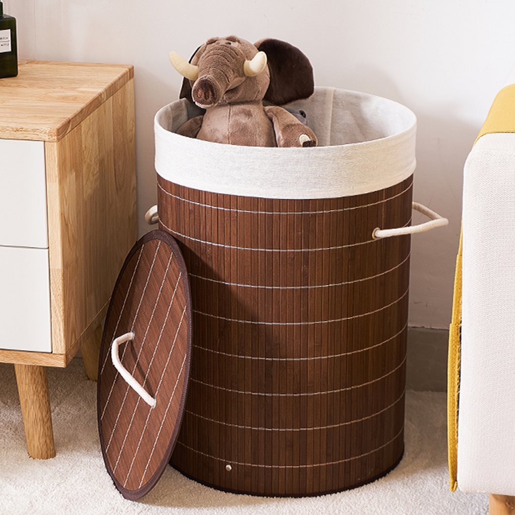 Homestyle Pro Homestyle Roundable Bamboo Bamboo Banket 35x50 cm Brun blanc