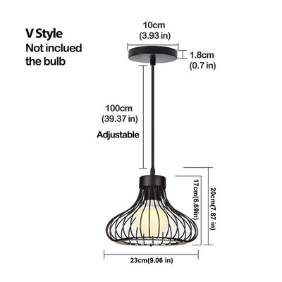 Homestyle Pro Homestyle MK013-B Lampe suspendue industrielle 23x20 cm Black Metal