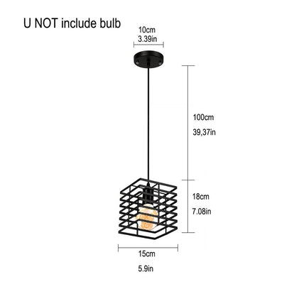Homestyle Pro Homestyle MK015-B Lampe suspendue industrielle 15x18 cm Black Metal
