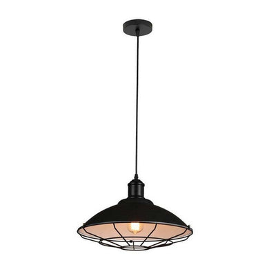 Homestyle Pro Homestyle MK106-BB Lampe suspendue industrielle 40x25 cm Métal blanc noir