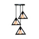Homestyle Pro Homestyle MK022-B Pyramide industrielle Lampes suspendues en métal noir
