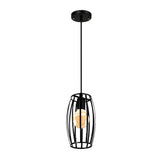 Homestyle Pro Homestyle MK011-B Lampe suspendue industrielle 14x23 cm Black Metal - afbeelding 1