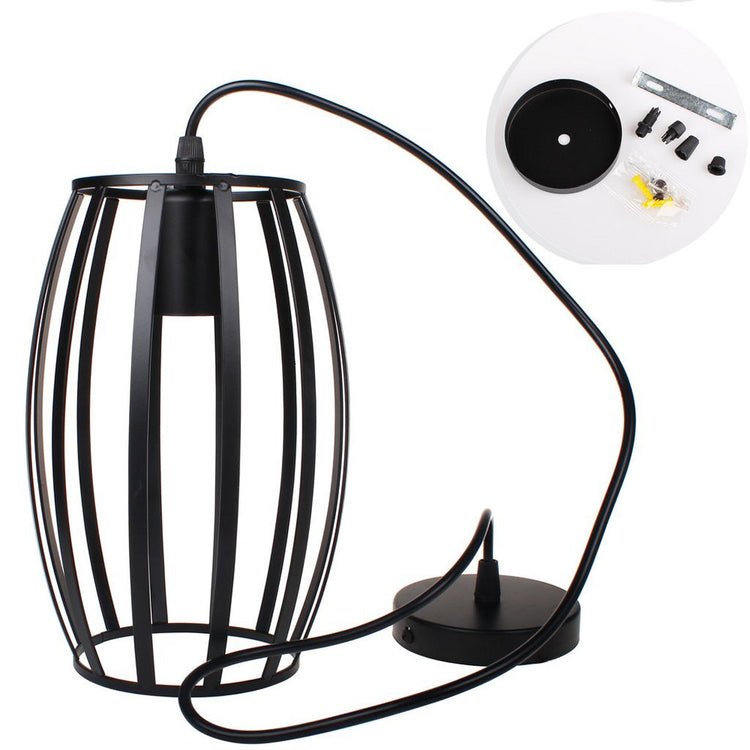 Homestyle Pro Homestyle MK011-B Lampe suspendue industrielle 14x23 cm Black Metal