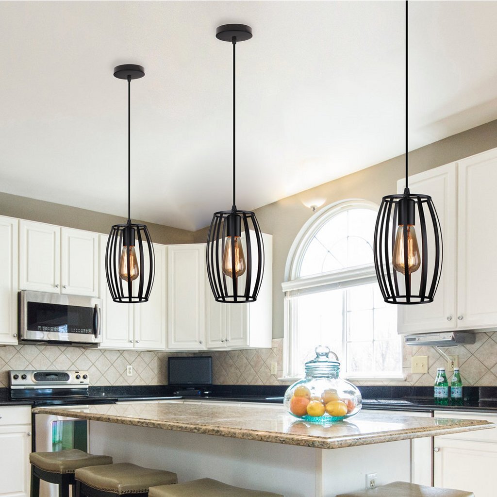 Homestyle Pro Homestyle MK011-B Lampe suspendue industrielle 14x23 cm Black Metal