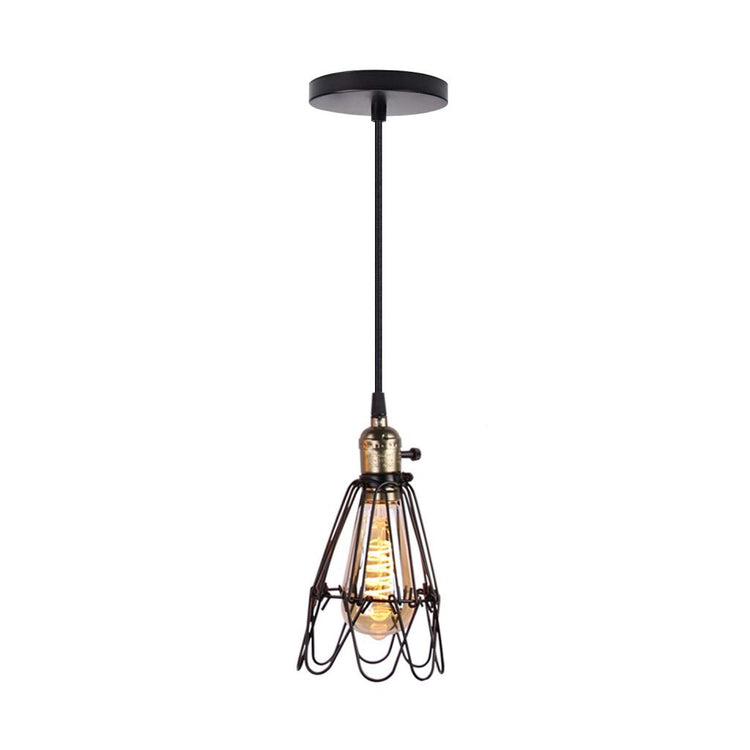 Homestyle Pro Homestyle MK006-B Lampe suspendue industrielle 19x23 cm Black Metal