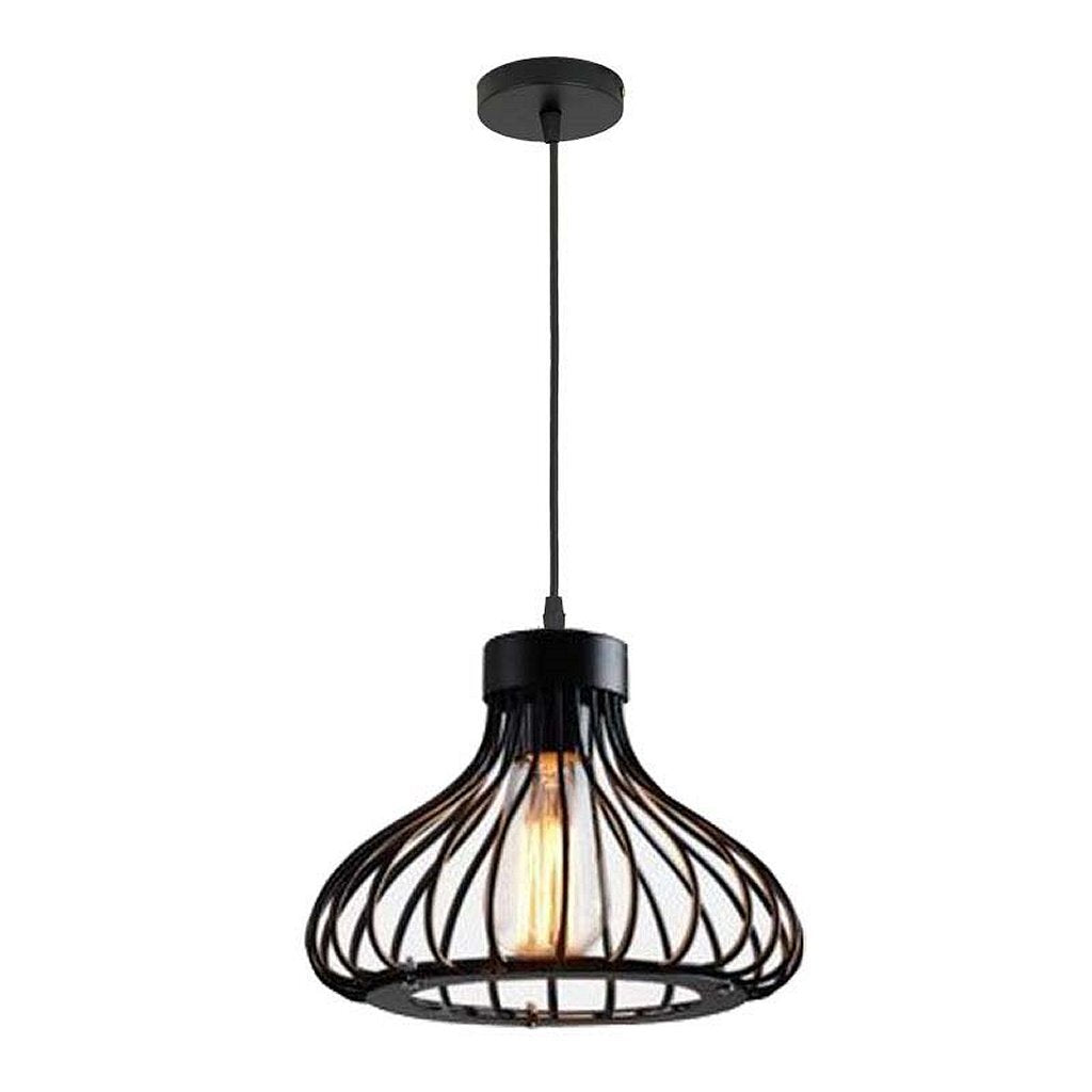 Homestyle Pro Homestyle MK109-BB Lampe suspendue industrielle 22x18 cm Black Metal
