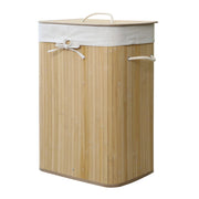 Homestyle Pro Homestyle Panier à linge bambou rectangulaire 40x30x60 cm Naturel blanc - afbeelding 1