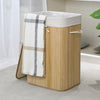 Homestyle Pro Homestyle Panier à linge bambou rectangulaire 40x30x60 cm Naturel blanc