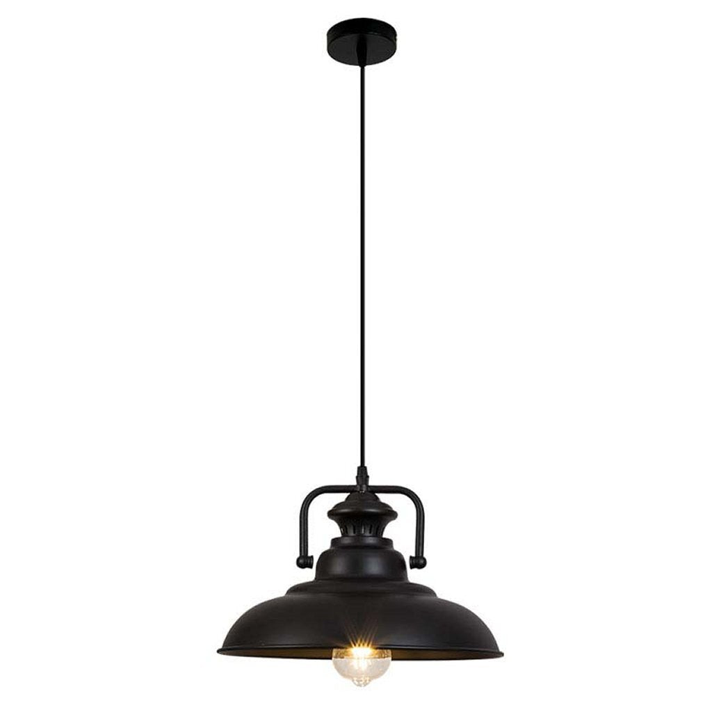 Homestyle Pro Homestyle MK103-BB Lampe suspendue industrielle 38x21 cm Black Metal