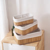 Homestyle Pro Homestyle Bamboo Storage Paniers 3 pièces Natural White