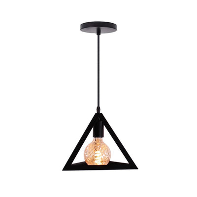 Homestyle Pro Homestyle MK007-B Pyramide industrielle Lampe suspendue 25x22 cm Black Metal