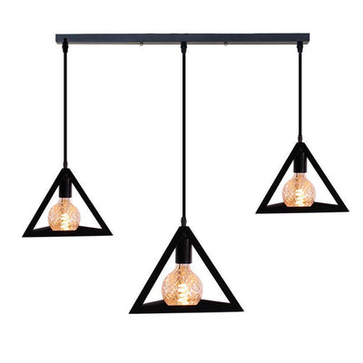 Homestyle Pro Homestyle MK018-B Pyramide industrielle Lampes suspendues en métal noir