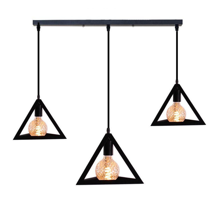 Homestyle Pro Homestyle MK018-B Pyramide industrielle Lampes suspendues en métal noir