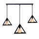 Homestyle Pro Homestyle MK018-B Pyramide industrielle Lampes suspendues en métal noir