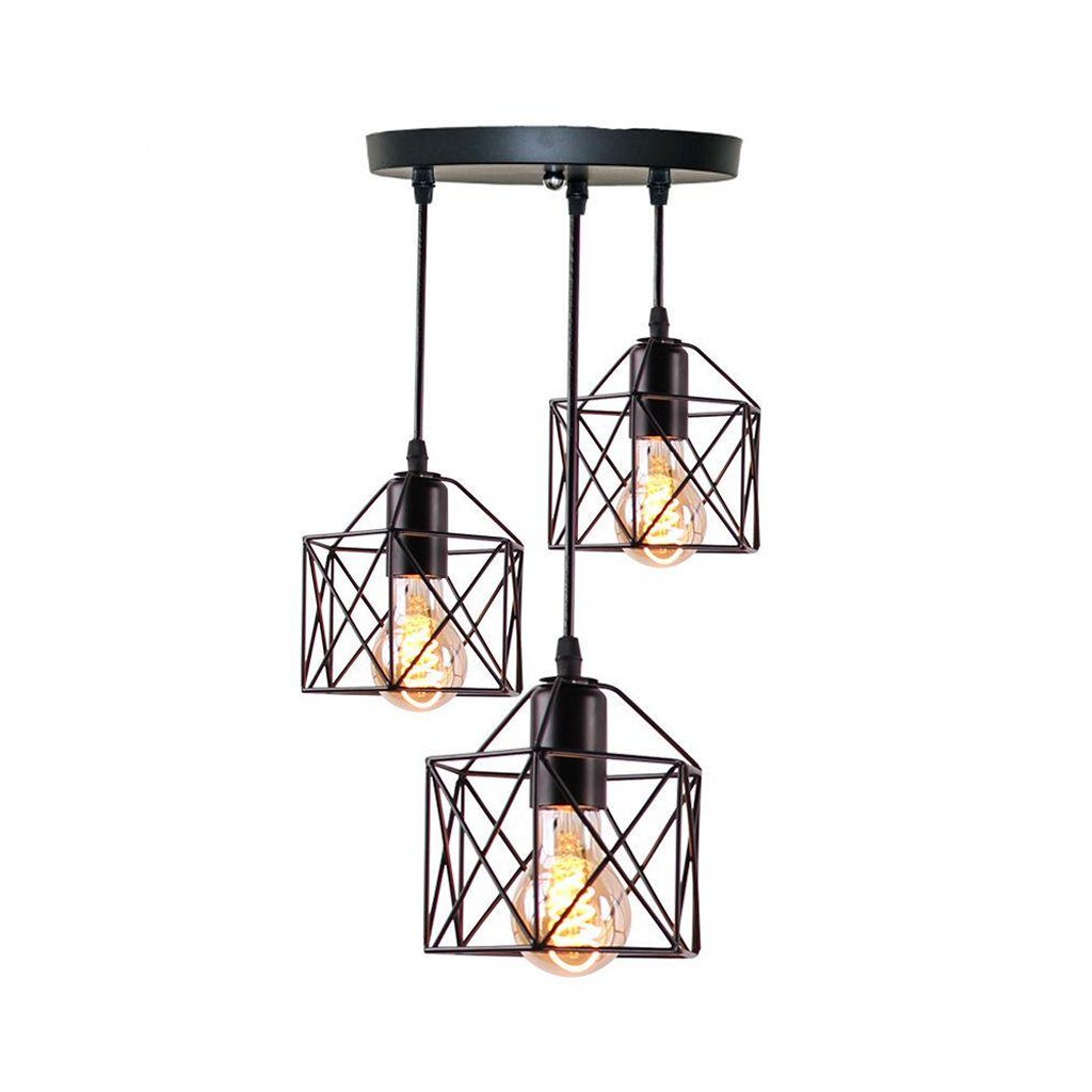 Homestyle Pro Homestyle MK019-B Lampes suspendues industrielles Black Metal