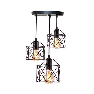 Homestyle Pro Homestyle MK019-B Lampes suspendues industrielles Black Metal