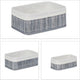 Paniers de rangement de base en bambou 3 pièces blanc gris