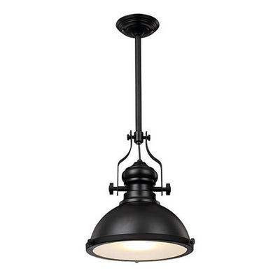 Homestyle Pro Homestyle MK102-WB Lampe suspendue industrielle 32x35 cm en métal blanc noir