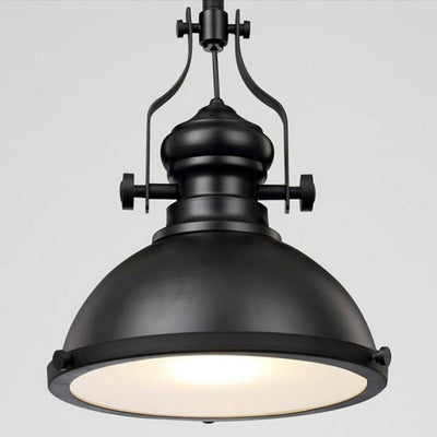 Homestyle Pro Homestyle MK102-WB Lampe suspendue industrielle 32x35 cm en métal blanc noir